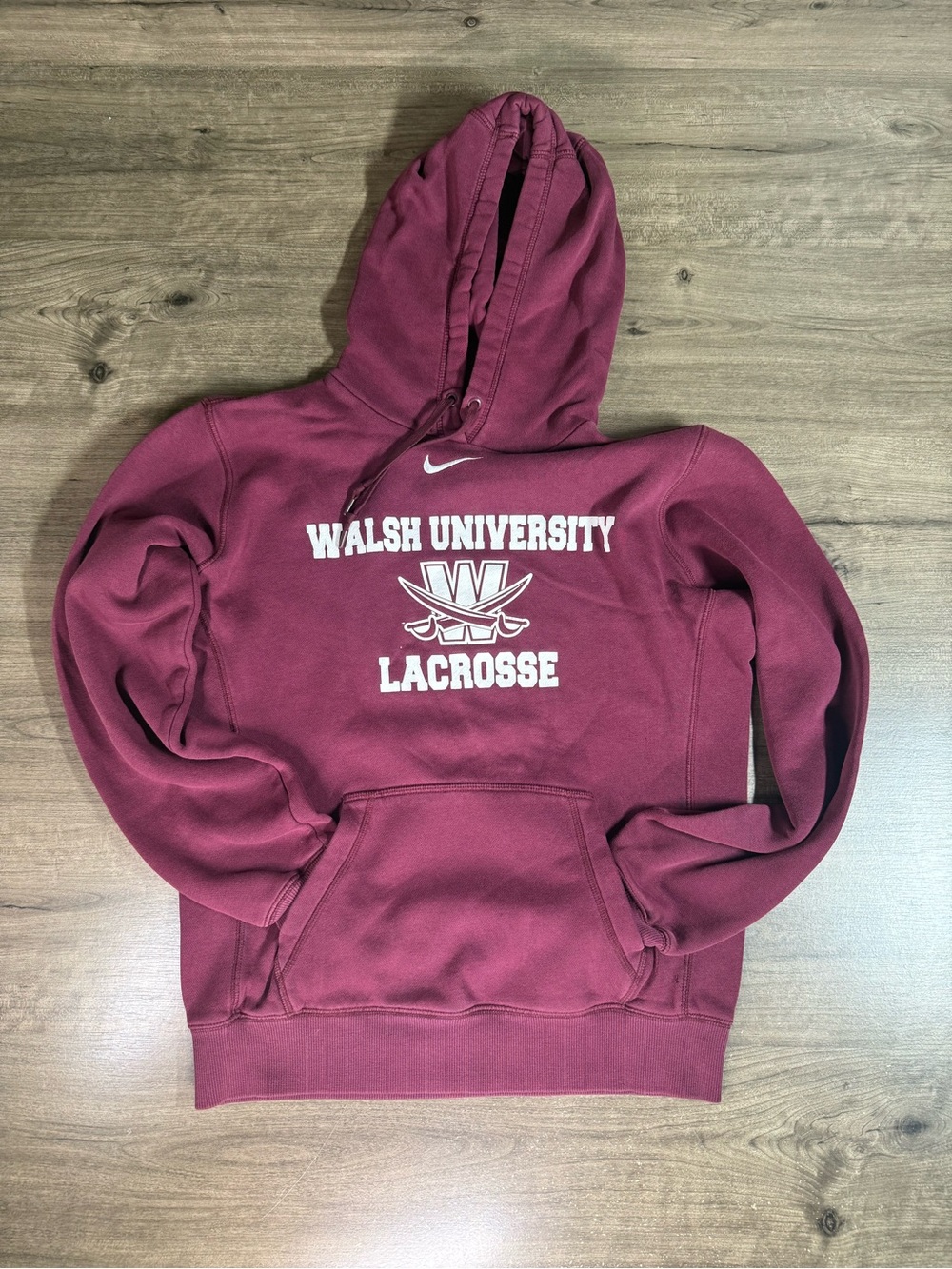 Nike Women’s Long Sleeve Walsh University Lacrosse Hoodie Maroon Size Medium